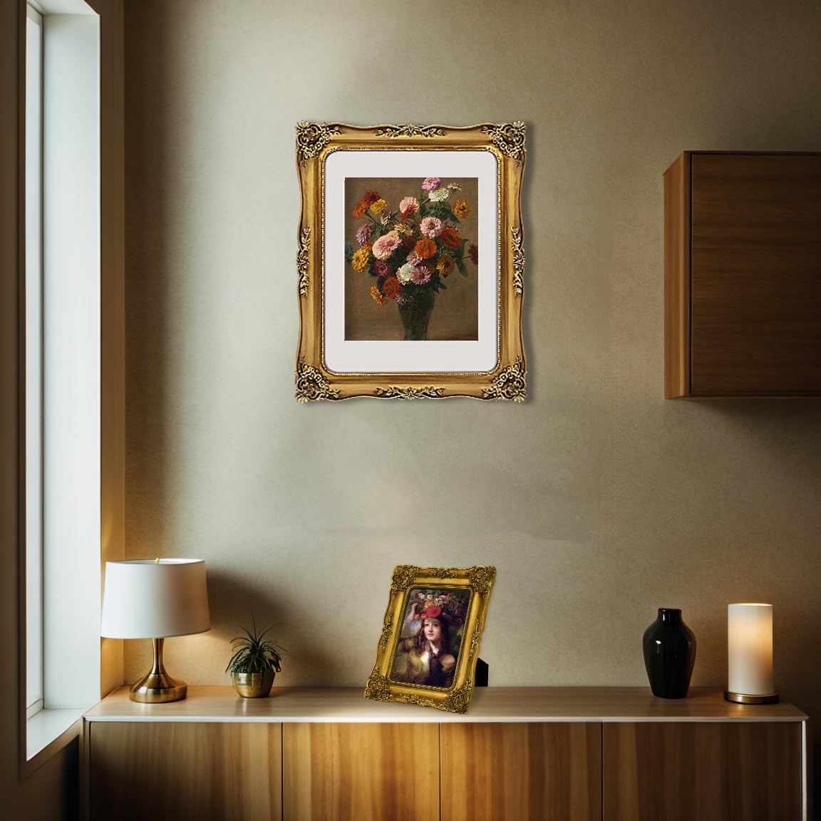 Amazon.co.jp: FJXMFRAME ヴィンテージ 11x14 写真フレーム ゴールド